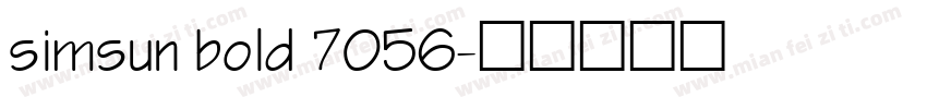 simsun bold 7056字体转换